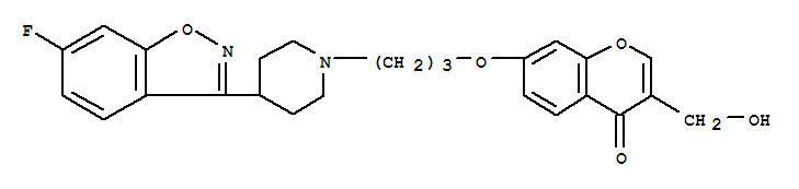 4H-1-Benzopyran-4-one,7-[3-[4-(6-fluoro-1,2-benzisoxazol-3-yl)-1-piperidinyl]propoxy]-3-(hydroxymethyl)-(183849-43-6)