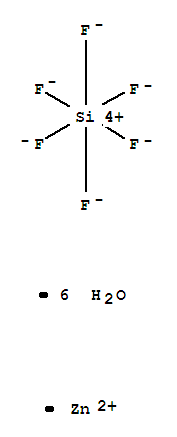 Molecular Structure of 18433-42-6 (Silicate(2-),hexafluoro-, zinc, hydrate (1:1:6))