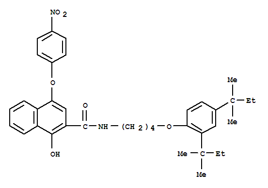 2-Naphthalenecarboxamide,N-[4-[2,4-bis(1,1-dimethylpropyl)phenoxy]butyl]-1-hydroxy-4-(4-nitrophenoxy)-