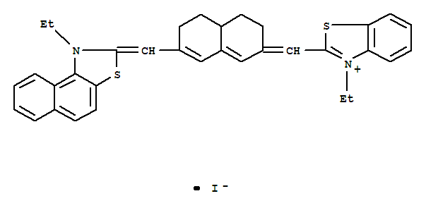 Benzothiazolium,3-ethyl-2-[[7-[(1-ethylnaphtho[1,2-d]thiazol-2(1H)-ylidene)methyl]-4,4a,5,6-tetrahydro-2(3H)-naphthalenylidene]methyl]-,iodide (1:1)
