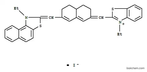 Molecular Structure of 19208-27-6 (1-ETHYL-2-([7-([3-ETHYL-1,3-BENZOTHIAZOL-2(3H)-YLIDENE]METHYL)-4,4A,5,6-TETRAHYDRO-2(3H)-NAPHTHALENYLIDENE]METHYL)NAPHTHO[1,2-D][1,3]THIAZOL-1-IUM IODIDE)