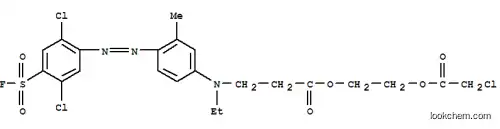 Molecular Structure of 193486-83-8 (.beta.-Alanine, N-4-2,5-dichloro-4-(fluorosulfonyl)phenylazo-3-methylphenyl-N-ethyl-, 2-(chloroacetyl)oxyethyl ester)