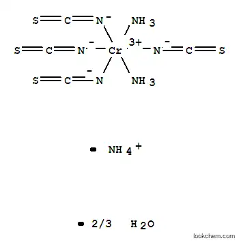 Molecular Structure of 19441-09-9 (Chromate(1-), diamminetetrakis(isothiocyanato)-, ammonium, hydrate)