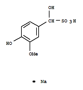 Benzenemethanesulfonicacid, a,4-dihydroxy-3-methoxy-, sodiumsalt (1:1)