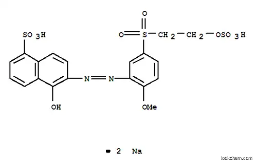 Molecular Structure of 19526-81-9 (disodium 5-hydroxy-6-[[2-methoxy-5-[[2-(sulphonatooxy)ethyl]sulphonyl]phenyl]azo]naphthalenesulphonate)