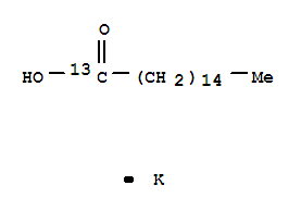 Hexadecanoic-1-13Cacid, potassium salt (9CI)