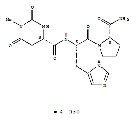 L-Prolinamide,N-[[(4S)-hexahydro-1-methyl-2,6-dioxo-4-pyrimidinyl]carbonyl]-L-histidyl-,hydrate (1:4)