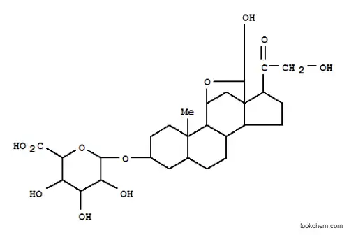 3,4,5-Trihydroxy-6-[[18-hydroxy-2-(2-hydroxyacetyl)-14-methyl-17-oxapentacyclo[14.2.1.01,5.06,15.09,14]nonadecan-11-yl]oxy]oxane-2-carboxylic acid