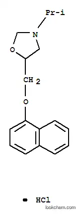 Oxazolidine, 3-(1-methylethyl)-5-((1-naphthalenyloxy)methyl)-, hydrochloride