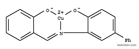 Molecular Structure of 21405-81-2 ([3-[(2-hydroxybenzylidene)amino][1,1'-biphenyl]-4-olato(2-)-N,O,O']copper)