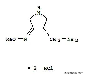 Molecular Structure of 215229-16-6 (4-AMINOMETHYL-PYRROLIDIN-3-ONE-METHYLOXIME 2HCL)