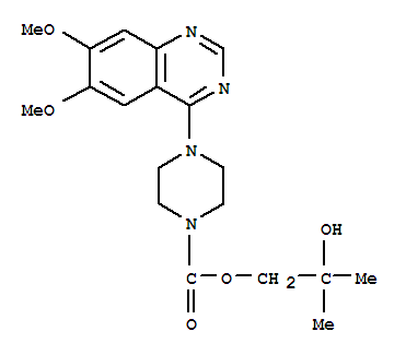 1-Piperazinecarboxylicacid, 4-(6,7-dimethoxy-4-quinazolinyl)-, 2-hydroxy-2-methylpropyl ester