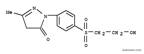 Molecular Structure of 21951-34-8 (2,4-dihydro-2-[4-[(2-hydroxyethyl)sulfonyl]phenyl]-5-methyl-3h-pyrazol-3-on)