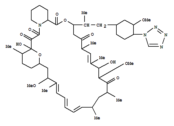 Rapamycin,42-deoxy-42-(1H-tetrazol-1-yl)-, (42S)-