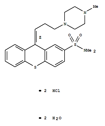 9H-Thioxanthene-2-sulfonamide,N,N-dimethyl-9-[3-(4-methyl-1-piperazinyl)propylidene]-, hydrochloride, hydrate(1:2:2), (9Z)-