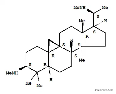 Molecular Structure of 2255-38-1 (CYCLOVIROBUXINE:9,19-CYCLOPREGNANE-3,20-DIAMINE,N,N'',4,4,14-PENTAMETHYL-, (3,5,20S)-)