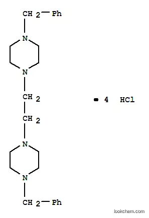 Molecular Structure of 23111-67-3 (1-benzyl-4-[2-(4-benzylpiperazin-1-yl)ethyl]piperazine tetrahydrochlor ide)