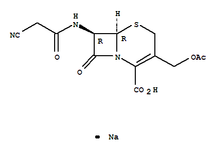 5-Thia-1-azabicyclo[4.2.0]oct-2-ene-2-carboxylicacid, 3-[(acetyloxy)methyl]-7-[(2-cyanoacetyl)amino]-8-oxo-, sodium salt (1:1),(6R,7R)-