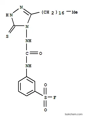 Molecular Structure of 23455-88-1 (m-[[[(3-heptadecyl-1,5-dihydro-5-thioxo-4H-1,2,4-triazol-4-yl)amino]carbonyl]amino]benzenesulphonyl fluoride)