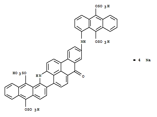 Anthra[2,1,9-mna]naphth[2,3-h]acridin-5(16H)-one,3-[[9,10-bis(sulfooxy)-1-anthracenyl]amino]-10,15-bis(sulfooxy)-, sodium salt(1:4)