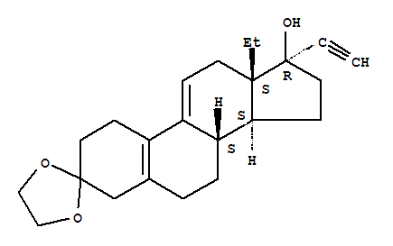 17-Ethinyl-17-hydroxy-18-methylestra-5(10),9(11)-dien-3-one-3-ethylene ketal(23637-79-8)