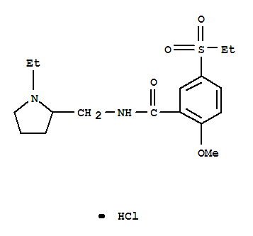 Benzamide,N-[(1-ethyl-2-pyrrolidinyl)methyl]-5-(ethylsulfonyl)-2-methoxy-, hydrochloride(1:1)(23694-17-9)