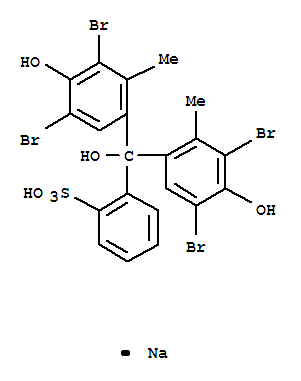 Benzenesulfonic acid,2-[bis(3,5-dibromo-4-hydroxy-2-methylphenyl)hydroxymethyl]-, sodium salt (1:1)
