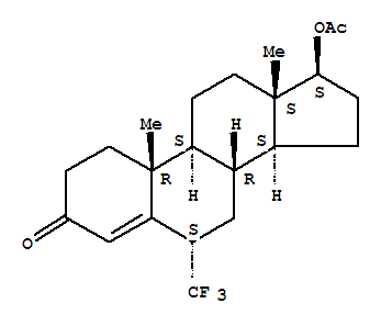 Androst-4-en-3-one,17-(acetyloxy)-6-(trifluoromethyl)-, (6a,17b)- (9CI) cas  2386-05-2