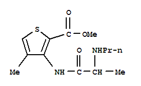 2-Thiophenecarboxylicacid, 4-methyl-3-[[1-oxo-2-(propylamino)propyl]amino]-, methyl ester