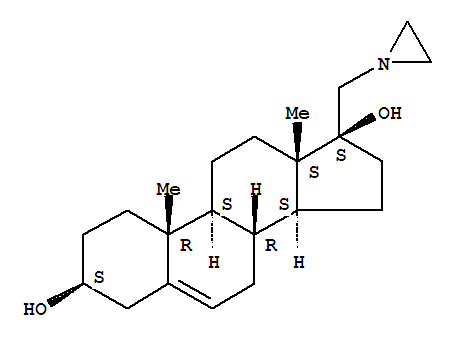 Androst-5-ene-3b,17b-diol, 17-(1-aziridinylmethyl)- (8CI) cas  24147-57-7