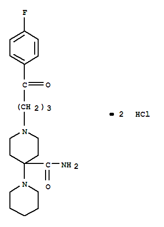 [1,4'-Bipiperidine]-4'-carboxamide,1'-[4-(4-fluorophenyl)-4-oxobutyl]-, hydrochloride (1:2) cas  2448-68-2
