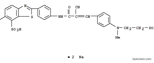 Molecular Structure of 2498-95-5 (disodium 2-[4-[[2-cyano-3-[4-[methyl(2-sulphonatoethyl)amino]phenyl]-1-oxoallyl]amino]phenyl]-6-methylbenzothiazole-7-sulphonate)