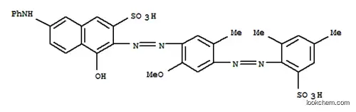 Molecular Structure of 25188-53-8 (7-anilino-3-[[4-[(2,4-dimethyl-6-sulphophenyl)azo]-6-methoxy-m-tolyl]azo]-4-hydroxynaphthalene-2-sulphonic acid)