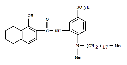4-[(1-hydroxy-5,6,7,8-tetrahydronaphthalene-2-carbonyl)amino]-3-[methyl(octadecyl)amino]benzenesulfonic acid