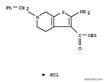 Molecular Structure of 25913-34-2 (ethyl 2-amino-6-benzyl-4,5,6,7-tetrahydrothieno[2,3-c]pyridine-3-carboxylate monohydrochloride)