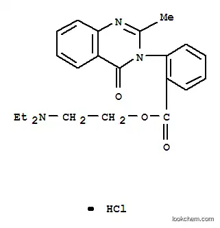 Molecular Structure of 2619-06-9 (2-(2-Methyl-4-oxo-3(4H)-quinazolinyl)benzoic acid 2-(diethylamino)ethy l ester HCl)