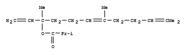 Propanoic acid,2-methyl-, 1-ethenyl-1,5,9-trimethyl-4,8-decadien-1-yl ester