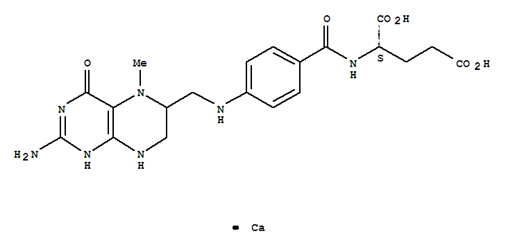 Molecular Structure of 26560-38-3 (Calcium N5-methyltetrahydrofolate)