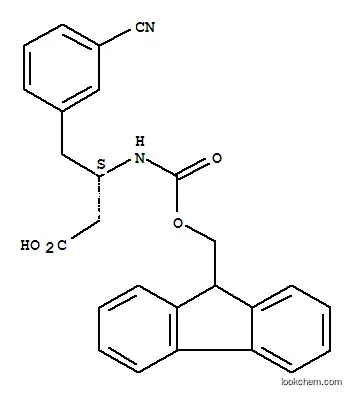 Molecular Structure of 270065-87-7 (FMOC-(S)-3-AMINO-4-(3-CYANO-PHENYL)-BUTYRIC ACID)
