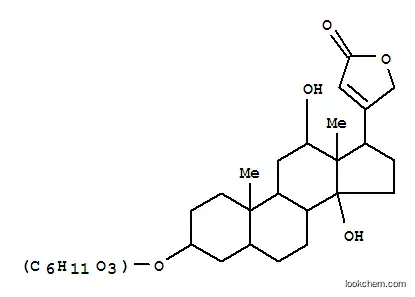 Molecular Structure of 28553-21-1 (3beta,12beta,14-trihydroxy-5beta-card-20(22)-enolide, monodigitoxoside)