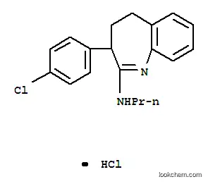 Molecular Structure of 28717-80-8 (4-(4-chlorophenyl)-N-propyl-2-azabicyclo[5.4.0]undeca-2,7,9,11-tetraen-3-amine hydrochloride)