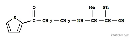 Molecular Structure of 28745-68-8 (1-Propanone, 3-((2-hydroxy-1-methyl-2-phenylethyl)amino)-1-(2-thienyl) -)