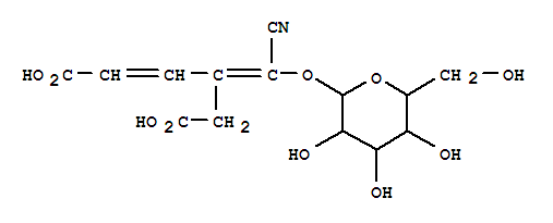 2-Hexenedioic acid,4-[cyano(b-D-glucopyranosyloxy)methylene]-,(2Z,4E)- (9CI) cas  28876-11-1