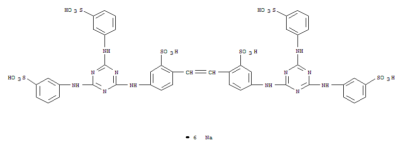 Benzenesulfonic acid,2,2'-(1,2-ethenediyl)bis[5-[[4,6-bis[(3-sulfophenyl)amino]-1,3,5-triazin-2-yl]amino]-,hexasodium salt (9CI)