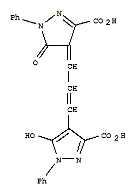 1H-Pyrazole-3-carboxylicacid,4-[3-(3-carboxy-1,5-dihydro-5-oxo-1-phenyl-4H-pyrazol-4-ylidene)-1-propen-1-yl]-5-hydroxy-1-phenyl-