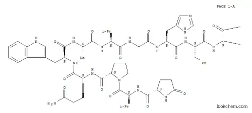 Pyroglutamyl-valyl-prolyl-glutaminyl-tryptophyl-alanyl-valyl-glycyl-histidyl-phenylalanyl-methionylamide