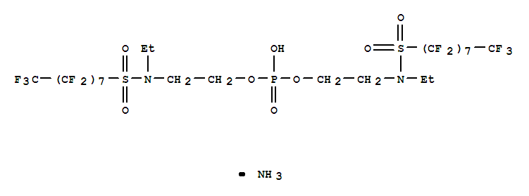 ammonium bis[2-[N-ethyl(heptadecafluorooctane)sulphonylamino]ethyl] phosphate CAS NO.30381-98-7