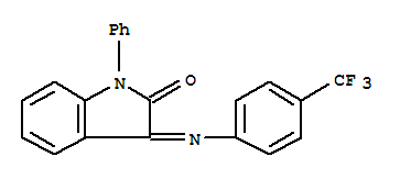 1-phenyl-3-[4-(trifluoromethyl)phenyl]iminoindol-2-one