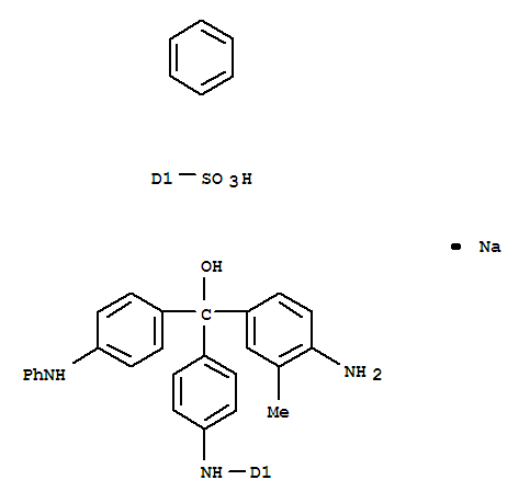 Benzenesulfonic acid,[[4-[(4-amino-3-methylphenyl)hydroxy[4-(phenylamino)phenyl]methyl]phenyl]amino]-,sodium salt (1:1)
