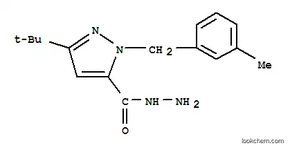 Molecular Structure of 306937-06-4 (3-(TERT-BUTYL)-1-(3-METHYLBENZYL)-1H-PYRAZOLE-5-CARBOHYDRAZIDE)